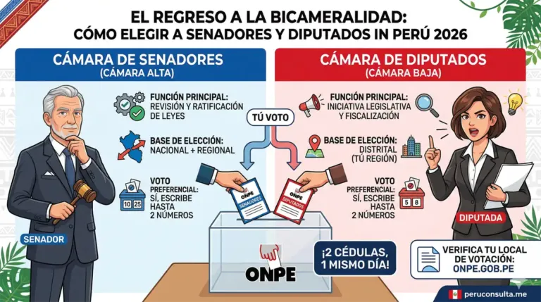 Cómo votar para el Congreso 2026: Guía Oficial de Voto Preferencial 6 Cómo elegir a Senadores y Diputados