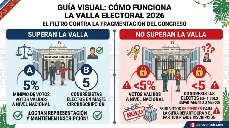 Cómo votar para el Congreso 2026: Guía Oficial de Voto Preferencial 4 Como funciona La Valla Electoral
