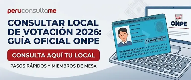 Consultar Local de Votación 2026: Guía Oficial de la ONPE 3 Consultar local de votación 2026
