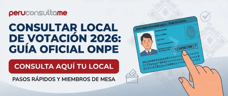 Consultar Local de Votación 2026: Guía Oficial de la ONPE 2 Consultar local de votación 2026