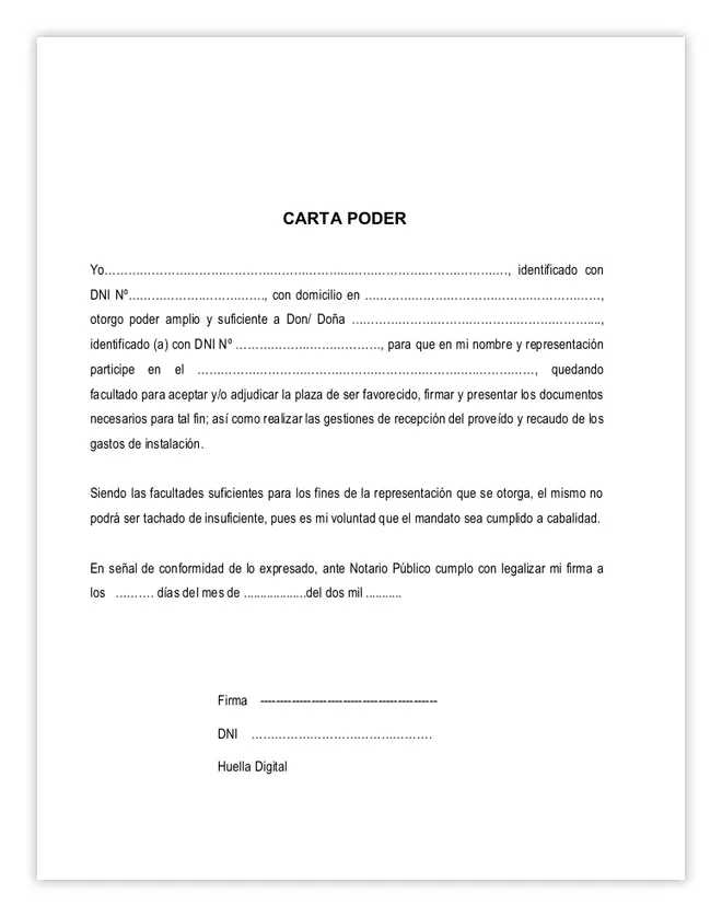 Carta Poder Simple Modelo Word ¿Cómo usarlo? 3 Modelo de Carta de Poder Simple