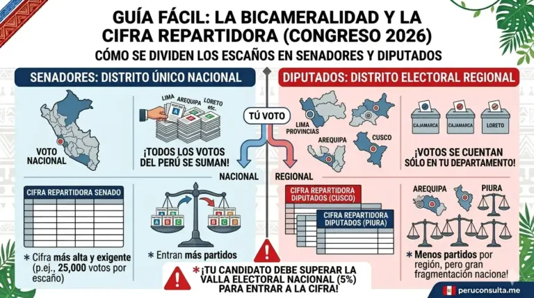 Cómo votar para el Congreso 2026: Guía Oficial de Voto Preferencial 7 bicameralidad peru